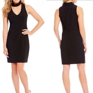 Badgley Mischka Choker Cocktail Little Black Dress